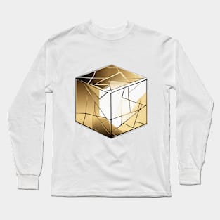 Rubic Cube Gold Shadow Silhouette Anime Style Collection No. 388 Long Sleeve T-Shirt